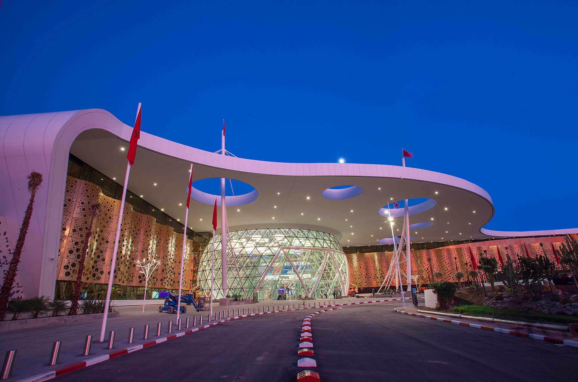 Architecture du terminal de l’aéroport de Marrakech Ménara